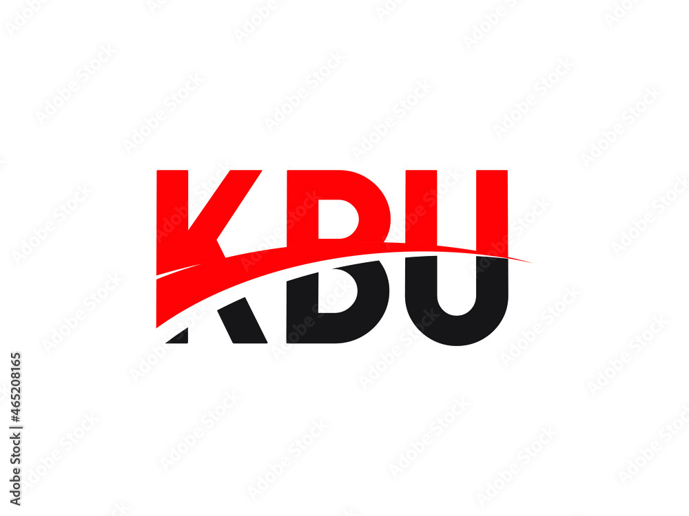 KBU Letter Initial Logo Design Vector Illustration