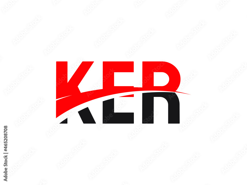 KER Letter Initial Logo Design Vector Illustration KER Letter Initial Logo Design Vector Illustration