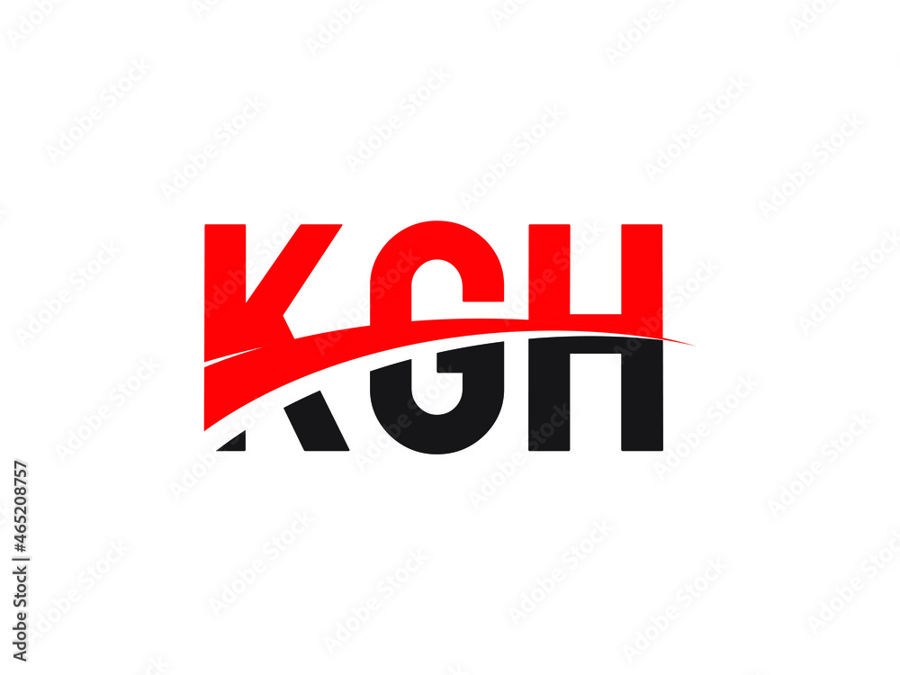 KGH Letter Initial Logo Design Vector Illustration