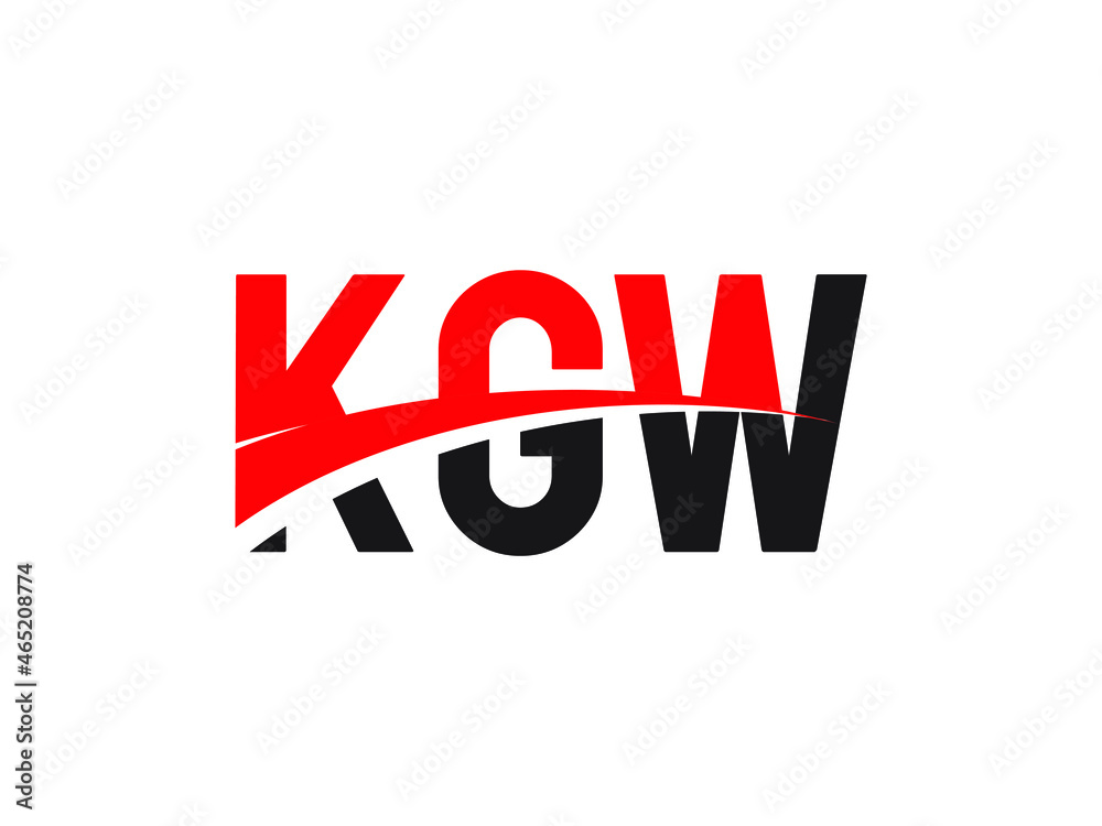KGW Letter Initial Logo Design Vector Illustration