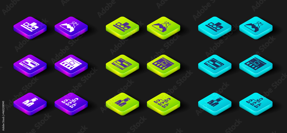 Set Worker, Hierarchy organogram chart, Chat messages on laptop, Browser files, Mountains with flag and Ranking star icon. Vector Set Worker, Hierarchy organogram chart, Chat messages on laptop, Browser files, Mountains with flag and Ranking star icon. Vector