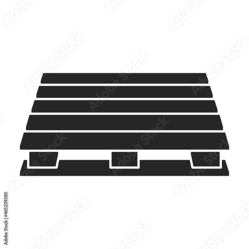 Wood pallet vector icon.Black vector icon isolated on white background wood pallet.