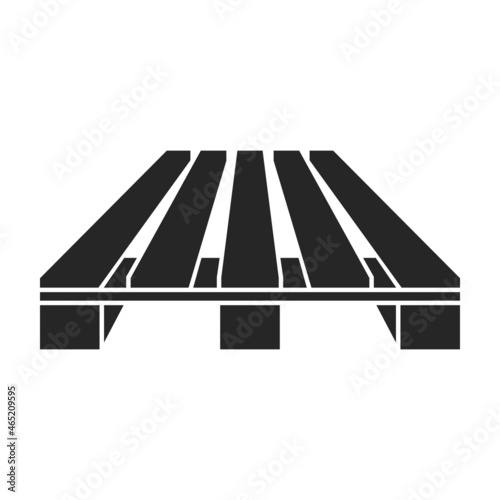 Wood pallet vector icon.Black vector icon isolated on white background wood pallet.