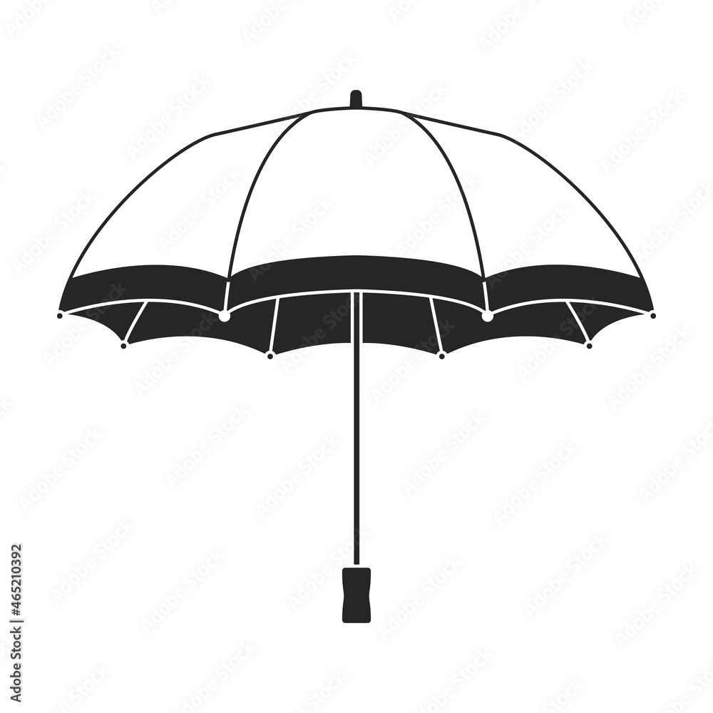 Umbrella rain vector black icon. Vector illustration parasol on white background. Isolated black illustration icon of umbrella rain. Umbrella rain vector black icon. Vector illustration parasol on white background. Isolated black illustration icon of umbrella rain.