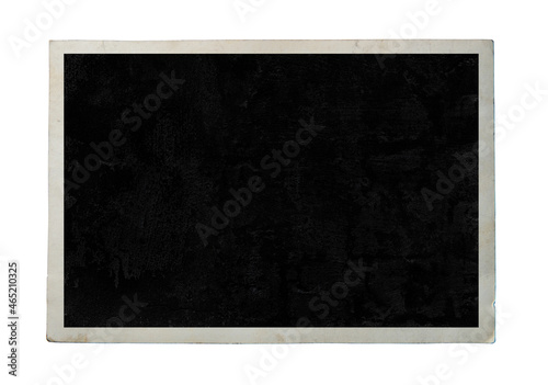 Blank old photo isolated on white