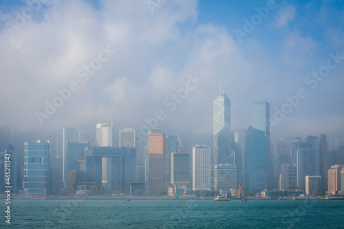 Hong Kong Cityscape in Fog