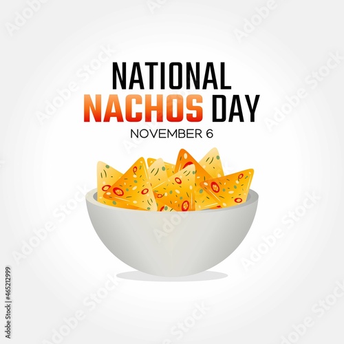 vector graphic of national nachos day good for national nachos day celebration. flat design. flyer design.flat illustration.