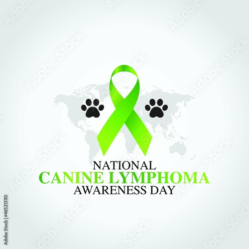 vector graphic of national canine lymphoma awareness day good for national canine lymphoma awareness day celebration. flat design. flyer design.flat illustration.