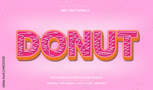 pink donut text effect.