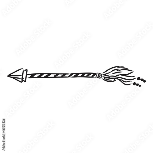Ethnic arrows, feathers. Boho style. boho arrow vector