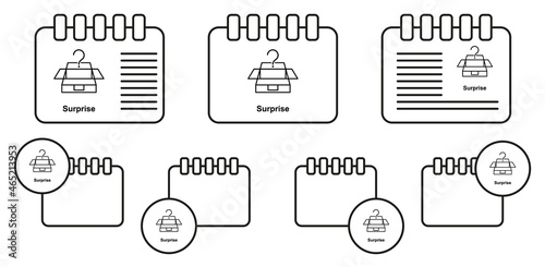 Box, question mark, mind vector icon in calender set illustration for ui and ux, website or mobile application