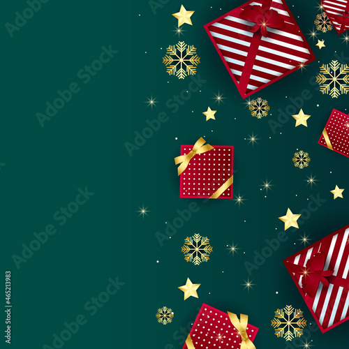 Christmas winter greeting card background. Merry Christmas greeting cards. Winter Holidays art templates. Suitable for social media post, mobile apps, banner design and web/internet ads.