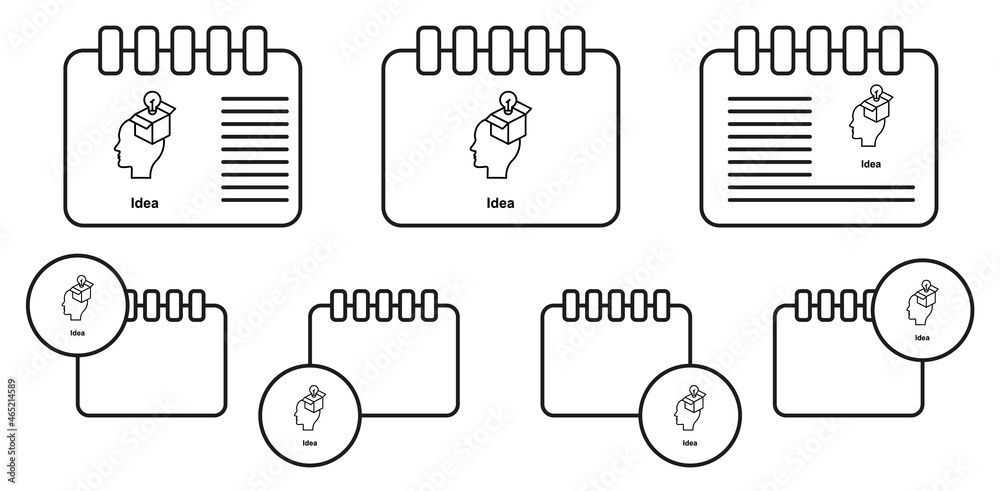 Brain, bulb, gift vector icon in calender set illustration for ui and ux, website or mobile application Brain, bulb, gift vector icon in calender set illustration for ui and ux, website or mobile application