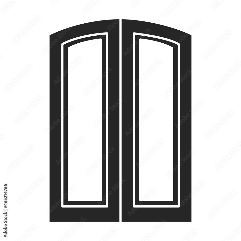 Door vector icon.Black vector icon isolated on white background door . Door vector icon.Black vector icon isolated on white background door .