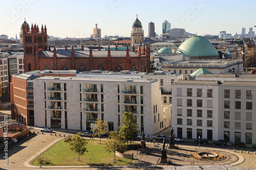 Berlin; Blick vom Humboldtforum auf Schinkelplatz und Friedrichswerdersche Kirche photo