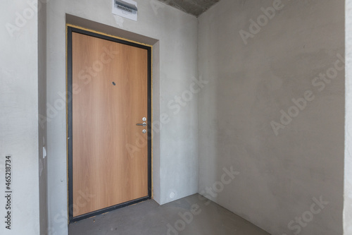 interior of the apartment without decoration in gray colors