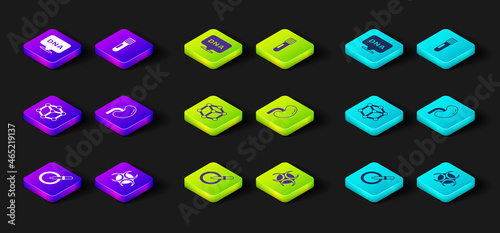 Set Petri dish with pipette, Biohazard symbol, Molecule, Human kidney, Test tube and flask and DNA icon. Vector