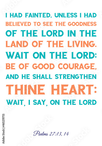 I had fainted , unless I had believed to see the goodness of the LORD in the land of the living. Bible verse quote
