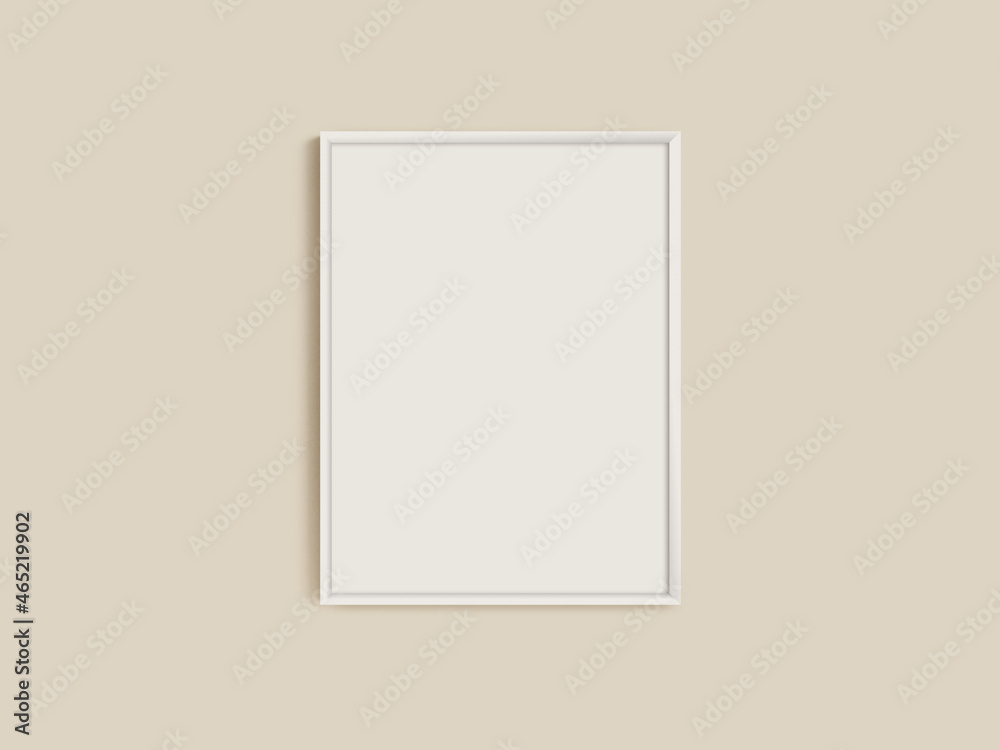 White Frame Mockup on Clean Wall Poster Wall Art Mock up White Frame Mockup on Clean Wall Poster Wall Art Mock up