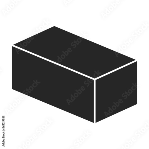 Block aerated vector icon.Black vector icon isolated on white background block aerated.
