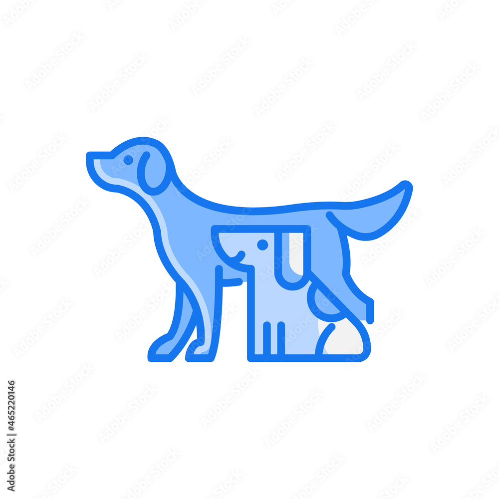 Pets Vector blue colours Icon Design illustration. Veterinary Symbol on White background EPS 10 File