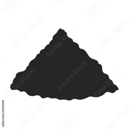 Pile soil vector icon.Black vector icon isolated on white background pile soil.