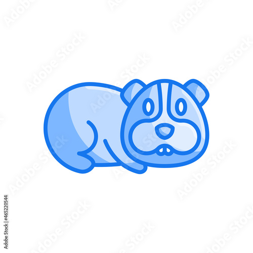 Guinea Pig Vector blue colours Icon Design illustration. Veterinary Symbol on White background EPS 10 File