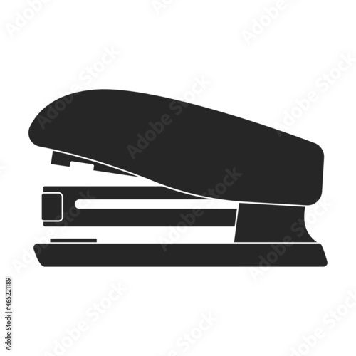 Stapler vector black icon. Vector illustration staple of puncher on white background. Isolated black illustration icon of stapler .