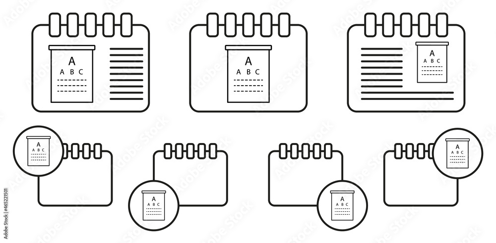 Eye test chart vector icon in calender set illustration for ui and ux, website or mobile application Eye test chart vector icon in calender set illustration for ui and ux, website or mobile application