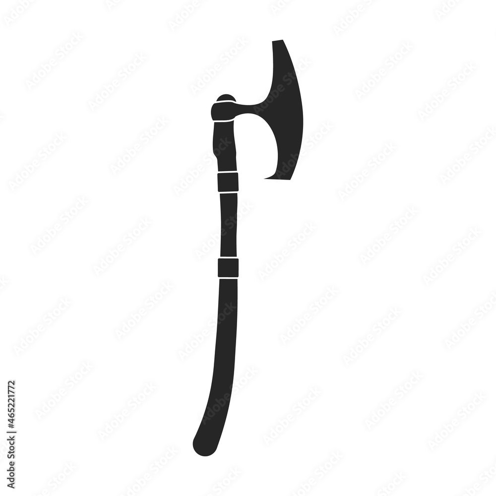 Axe of medieval vector black icon. Vector illustration weapon ancient on white background. Isolated black illustration icon axe of medieval . Axe of medieval vector black icon. Vector illustration weapon ancient on white background. Isolated black illustration icon axe of medieval .