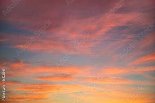 Beautiful Sunset Sky Background © Anna Om