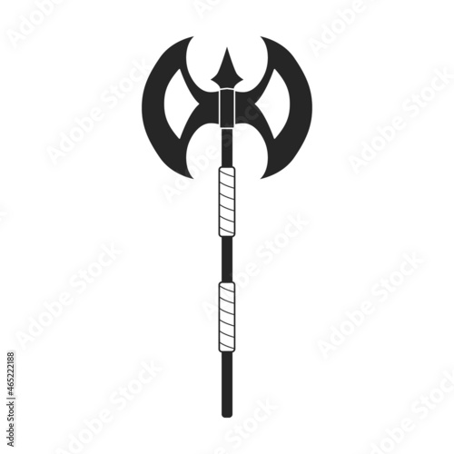 Axe of medieval vector black icon. Vector illustration weapon ancient on white background. Isolated black illustration icon axe of medieval .