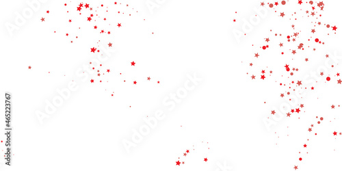 Rusty Christmas Isolated. Coral Pattern Isolated. Red Confetti Greeting. Celebration Sky. Universe Festive. Sparkling Sky. Starry Space. Winter Festive.