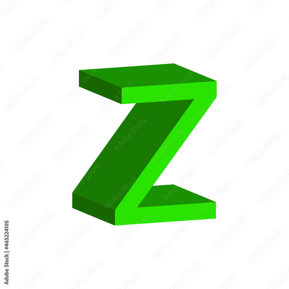 3D Text of Green alphabet. Big letter. Isolated on white background. clip art illustration vector. 3D Text of Green alphabet. Big letter. Isolated on white background. clip art illustration vector.