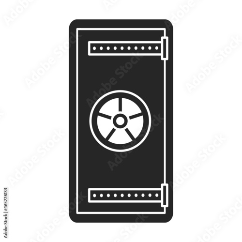 Safe door vector icon.Black vector icon isolated on white background safe door.