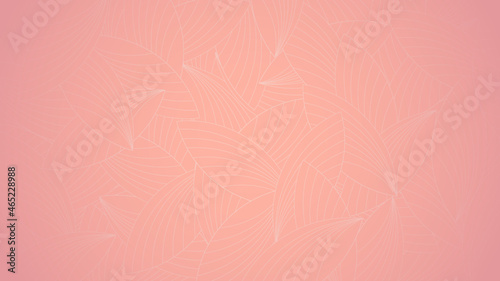 Fall autumn floral pink orange background with leaves