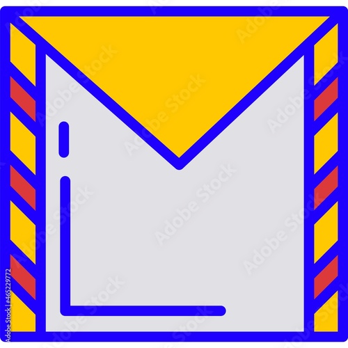Direct mail icon vector isolated on white