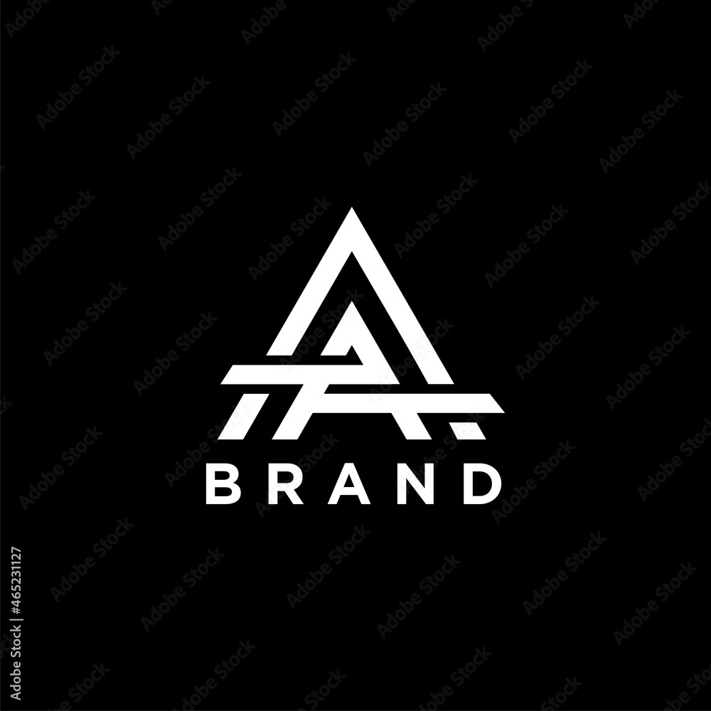 A initial logo simple design concept for business company A initial logo simple design concept for business company