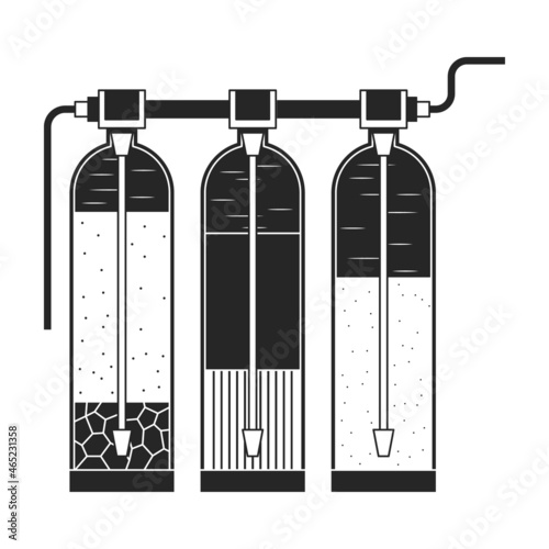 Filter jug vector icon.Black vector icon isolated on white background filter jug.