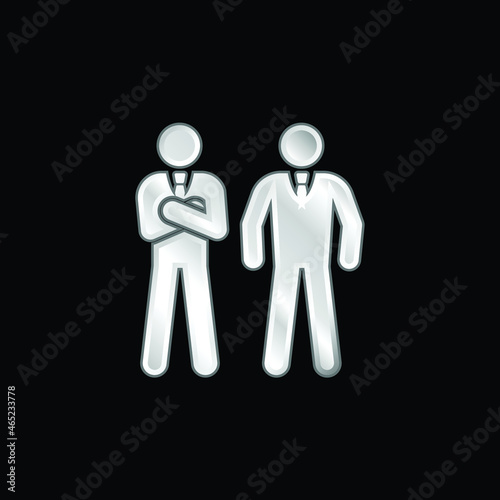 Bodyguard silver plated metallic icon