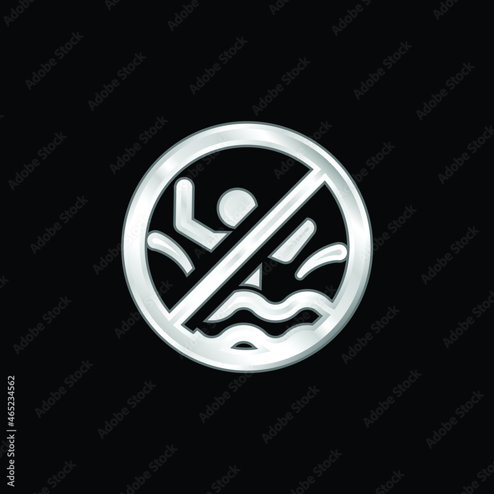 Bombing silver plated metallic icon Bombing silver plated metallic icon