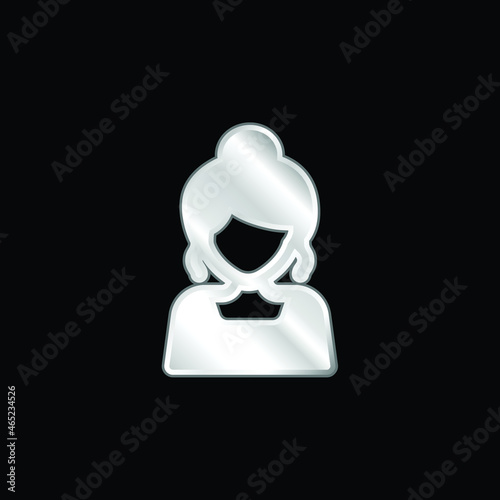 Bride silver plated metallic icon