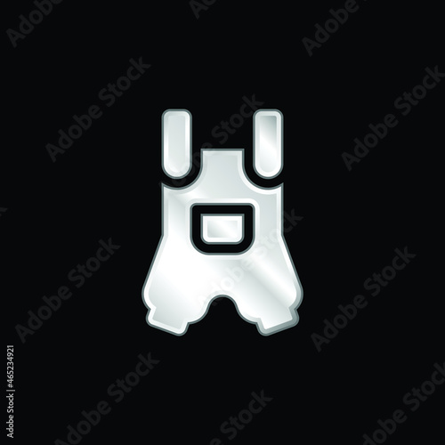 Baby Clothing silver plated metallic icon