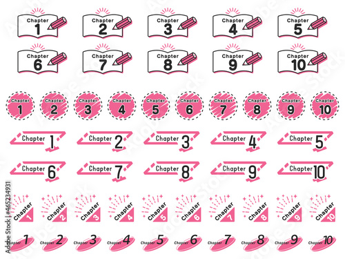 チャプター 見出し アイコン セット／2色