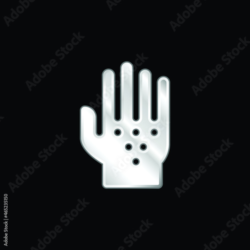 Allergy silver plated metallic icon