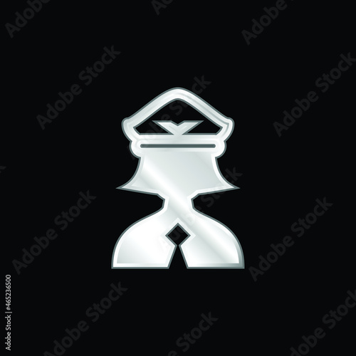 Air Hostess silver plated metallic icon