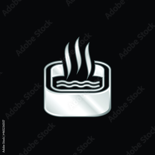Bath Of Immersion silver plated metallic icon