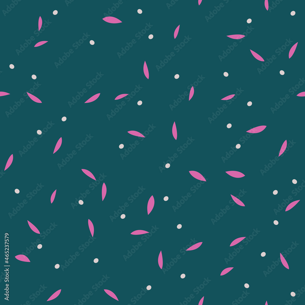Abstract hand-drawn seamless pattern with a pop of pink Abstract hand-drawn seamless pattern with a pop of pink