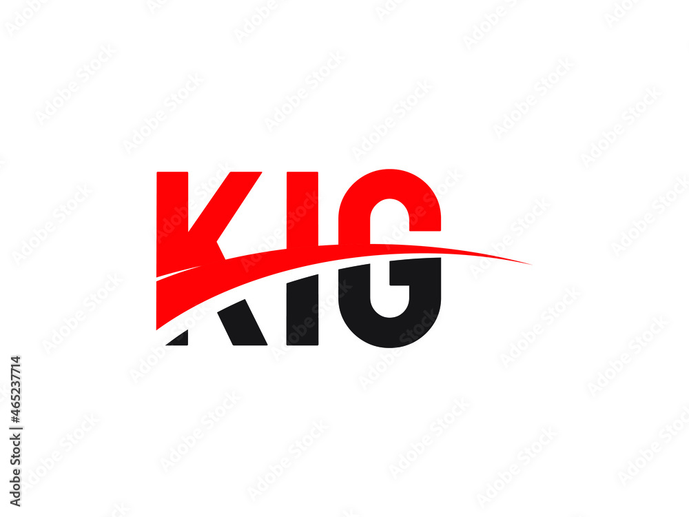 KIG Letter Initial Logo Design Vector Illustration