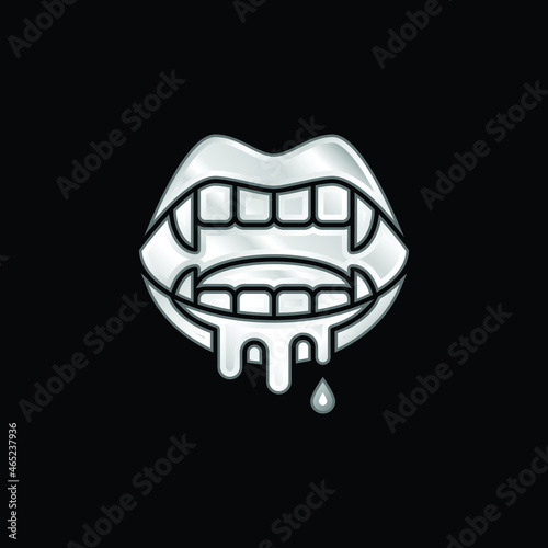 Bloody silver plated metallic icon